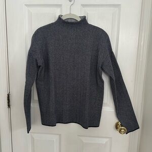 Christian Siriano herringbone mock neck sweater